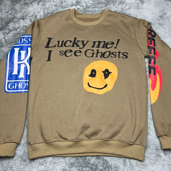 Lucky Me I Fee Ghosts Camp Flog Gnaw Nov 11 Kid Cudi Sweater Crewneck Medium - Picture 3 of 11